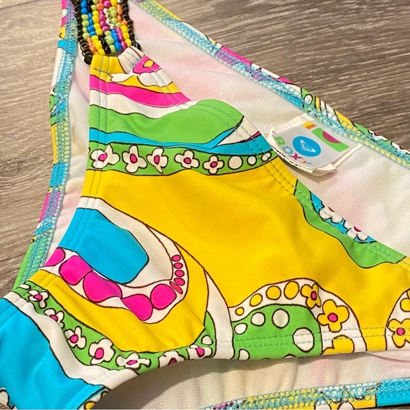 ROXY beaded swimsuit bottom Medium Y2K - Picture 2 of 8